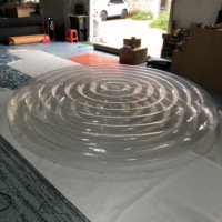Plateforme flottante transparente en PVC gonflable pour l'eau – Coussin d'air aquatique transparent