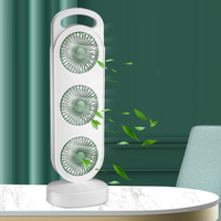 Ventilateur de refroidissement par air de bureau rechargeable par USB 1200mAh 3 vitesses avec vent fort pour l'installation portable de camping en plein air pour les hôtels