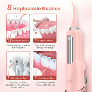 Irrigateur <span class=keywords><strong>dentaire</strong></span> professionnel portable sans fil, <span class=keywords><strong>jet</strong></span> d'eau électrique pour le nettoyage des dents, étanche IPX7, 5 utilisations domestiques - Product Image 3