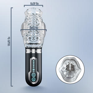 एंटी-ब्लॉकिंग डिज़ाइन पारदर्शी जेब पुरुष स्ट्रोकर वाइब्रेटर दो कंपन पुरुषों हस्तमैथुन मशीन - Product Image 6