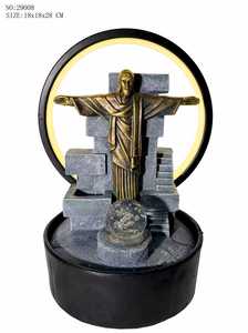 <span class=keywords><strong>Fontaine</strong></span> d'eau intérieure en résine représentant Krishna et Radha, <span class=keywords><strong>avec</strong></span> éclairage LED, décoration Feng Shui. - Product Image 5