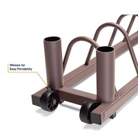 Support de rangement 2-en-1 Rouser Fitness pour plaques et barres – Support commercial pour haltères et barres de musculation – Accessoire de fitness pour salle de sport