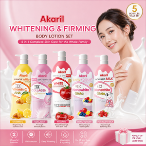อคาริล ไวท์เทนนิ่ง เฟิร์มมิ่ง บอดี้ โลชั่น เซ็ต 5 อิน <span class=keywords><strong>1</strong></span> คอมพลีท สกินแคร์ แฟมิลี่ วิตามิน คอลลาเจน ไบรท์เทนนิ่ง ไฮเดรติ้ง 500 มล. - Product Image 3