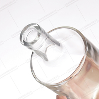 Échantillon gratuit de bouteille de vin ronde de luxe en verre pour whisky vodka vide esprit liqueur 750ml 500ml 100ml bouteille de glace avec joint en liège