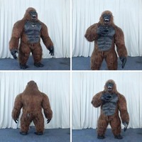 Costume de mascotte de gorille gonflable sur mesure pour adultes, durable, respirant, portable, tenue en peluche amusante pour les événements de carnaval