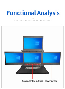 4屏17.3英寸地面站控制台加固便携式计算机工业控制直播流媒体案例服务器 - Product Image 2