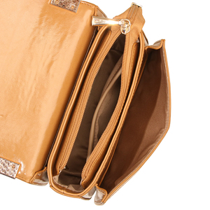 Bolsos de Hombro de Cuero Genuino de Lujo Clásicos para Mujer, Cierre de Cremallera, Duraderos, con Flores, OEM, ODM, Venta al Por Mayor - Product Image 3