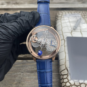 Montre mécanique de luxe pour homme, cadran orbital, mouvement flottant, style tourbillon, logo personnalisé OEM - Product Image 1