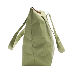 Sac fourre-tout en papier kraft écologique, lavable, brun, réutilisable, sac de shopping pour femmes, sac à main tendance - Product Image 4
