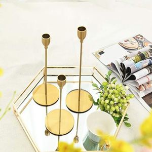 Ventes Flash Usine : Candelabres en Métal Doré Pas Chers, Porte-Bougies Coniques, Centre de Table - Product Image 5