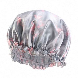 Wholesale Adults Turban Elastic Adjustable Night Sleep Hat Image Style Satin Silky Unisex Hair Bonnet Head <b>Wrap</b> Floral Pattern - Product Image 4