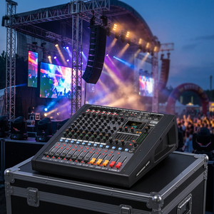 Mezclador amplificador de audio profesional GS10 de 10 canales y 500w con MP3 y Bluetooth para escenarios familiares y transmisiones en vivo - Product Image 6