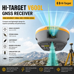 เครื่องมือสำรวจ GNSS RTK ระดับอุตสาหกรรม Hi Target V600L 1408 ช่องสัญญาณ เลเซอร์ กล้องคู่ ฟังก์ชันสำรวจแบบ IMU Tilt 60 องศา - Product Image 6
