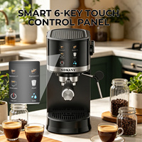 Machine à café Sokany 004063 3-en-1 multifonctionnelle pour la maison, pression 15 bars, 3 tailles de préparation, portable, compatible multi-capsules