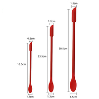 Nouvelle innovation AOHUA, ensemble d'outils de spatule et de racloir de cuisine en silicone flexible avec une petite pointe pratique, kit à deux têtes
