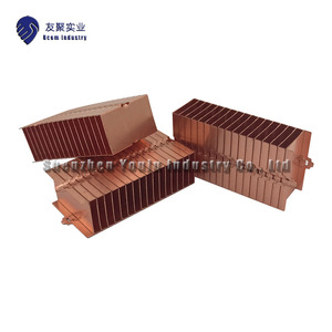 Stamped Finned Heat <b>Sink</b> 13x7x25mm Copper Customized For Electronics And <b>Small</b> Appliances - Product Image 3