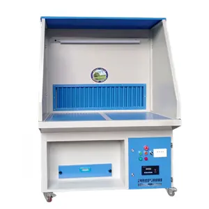 Down-suction mobile pulse ash discharge type grinding and dusting table