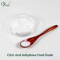 Acide citrique anhydre de qualité alimentaire, cristal granulaire blanc, conservateur pour la transformation alimentaire