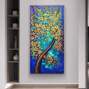 Pintura al óleo abstracta de árbol de la vida, pósteres <span class=keywords><strong>art</strong></span>ísticos de pared sobre lienzo, impresiones de Cuadros, imágenes de pared para decoración del hogar y la sala de estar - Product Image 5