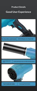 New High Power Cordless Dust Removal Snow Removal <b>Blower</b> Electric Handheld Leaf <b>Blower</b> Wireless Turbine Fan for Cleaning - Product Image 6