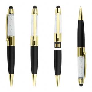 Memoria USB con Logotipo Personalizado, Bolígrafo Metálico con Punta Táctil y Bolígrafo con Cristal para Regalos Promocionales Empresariales al por Mayor - Product Image 5