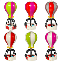 Dropshipping MOC Blocs de construction à assembler en petites particules, Lumière LED, Montgolfière, Parc d'attractions 18969