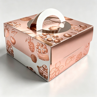 Boîte à pizza avec impression de logo personnalisée, impression UV, boîte cadeau en carton doré de luxe, boîte à dessert, écologique, recyclable