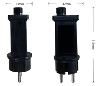 Bande lumineuse LED extérieure IP44 3W, 8 fonctions, pilote RGB, étanche, matériau PC, 3V DC 1A, connexion par prise