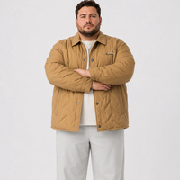 Veste matelassée en duvet pour homme, col ouvert, boutons-pression, poches, hiver, décontractée, grande taille, surdimensionnée, 6XL 7XL