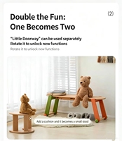 Balançoire intérieure multifonctionnelle en bois de hêtre pour enfants, convertible en banc, pour la maison et la maternelle