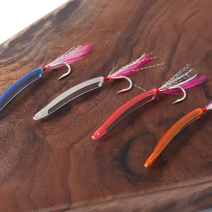 1,2G 6cm Trolling Lure Falda luminosa Cabeza de plomo de alta resistencia Horquilla Arco Ángulo Gancho Caballa Cebo de pesca - Product Image 2