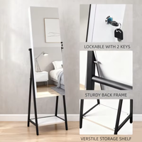 Miroir de maquillage de bureau éclairé avec fonctions grossissantes, interrupteur tactile, finition chromée blanche pour le maquillage quotidien et l'affichage de bijoux