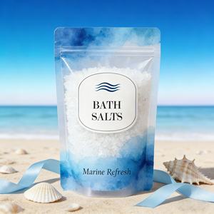 Sachet Doypack personnalisé réutilisable pour savon liquide, sel de bain, emballage de produits de bain au sel de mer, pochette à fermeture éclair en plastique, sac d'emballage pour produits de bain - Product Image 5