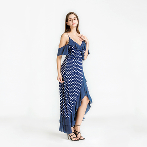 La nueva señora <span class=keywords><strong>de</strong></span> ocio <span class=keywords><strong>de</strong></span> moda joven venta al por mayor <span class=keywords><strong>de</strong></span> punto <span class=keywords><strong>de</strong></span> la onda <span class=keywords><strong>de</strong></span> impresión cabestro sin tirantes alta hendidura - Product Image 4