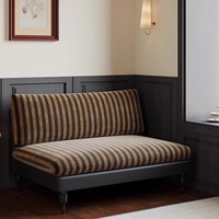 Canapé vintage avec dossier en tissu, housses amovibles et lavables, pour salon, salon de beauté et espace de réception de magasin de vêtements