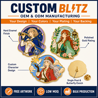 Ensemble de pin's en émail dur personnalisés sur le thème de personnages de fantasy originaux : Stargazer, Alchemist, Sky Adventure – Pin's de revers en métal OEM