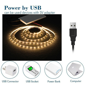 Offre Spéciale 5V basse tension LED2835 <span class=keywords><strong>bande</strong></span> <span class=keywords><strong>lumineuse</strong></span> couleur unique connectivité USB <span class=keywords><strong>bande</strong></span> <span class=keywords><strong>lumineuse</strong></span> d'ambiance auto-adhésive IP20 entrepôts - Product Image 2