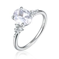 Bague en argent sterling 925 pour femme, ovale 7*9, 2 carats, œuf de pigeon, de la marque MUSHAN Jewelry Factory, un bijou léger et haut de gamme.
