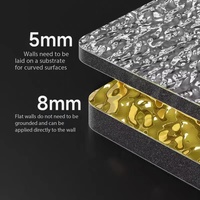 Panneaux muraux modernes en fibre de bois de bambou à effet d'ondulation, panneaux en cristal de carbone, panneaux muraux en charbon de bambou, panneaux muraux intérieurs