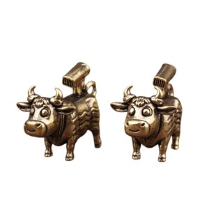 Adorno de Toro Volador de Latón, 2 Piezas, Decoración para el Hogar, Decoración del Zodiaco del Año Nuevo Chino, Artesanía Tradicional - Product Image 5