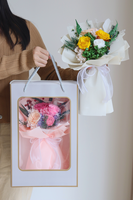 Penjualan terlaris grosir bunga asli kering buket bunga abadi hadiah untuk hari ibu hari Paskah Hari Valentine ulang tahun