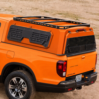 ANRICA Coque de camping tactique en aluminium pour camionnette et couvre-caisse de pick-up pour kit maître de camping tout-terrain 4x4 pleine grandeur