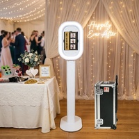 Machine photo ovale en aluminium de qualité supérieure pour iPad avec flight case pour location événementielle (mariages, fêtes)