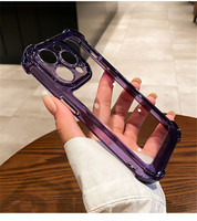 Luxe Carcasa Antichoc Clair Téléphone étui pour iphone 14 13 12 11 Pro Max XR XS 7 8 Plus Silicone Pare-chocs Transparent Couverture Rigide