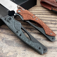 Couteau pliant D2 portable pour le camping et les activités de plein air, en acier 420 et manche en aluminium T6, outil EDC de pêche, modèle populaire pour le commerce international