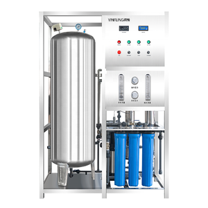 Système de purification d'eau potable commercial 250 LPH par osmose inverse avec pompe PLC, moteur en acier inoxydable <span class=keywords><strong>et</strong></span> filtre pour eau en bouteille pure - Product Image 1