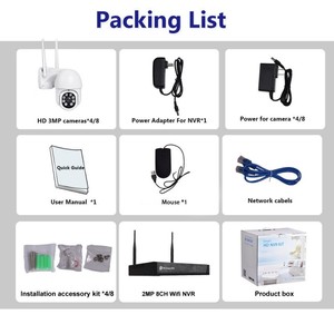 2MP 3MP 4MP 5MP không dây ngoài trời Mạng CCTV <span class=keywords><strong>Camera</strong></span> Kit với tầm nhìn ban đêm PTZ Camara 4CH WIFI NVR Home an ninh Hệ thống <span class=keywords><strong>camera</strong></span> - Product Image 6