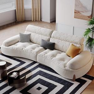 Set Divano Letto Curvo Moderno per Soggiorno di Appartamento - Arredamento Personalizzato in Tessuto - Product Image 5