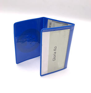 Üç katlı PVC kart tutucu çok cepler kredi kart tutucu tanıtım kartı cep - Product Image 4