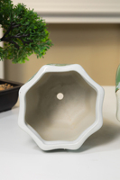 Pots à fleurs en porcelaine de style élégant vert frais, durables et écologiques pour une utilisation à la maison, sur le sol et dans les centres commerciaux, intérieur/extérieur